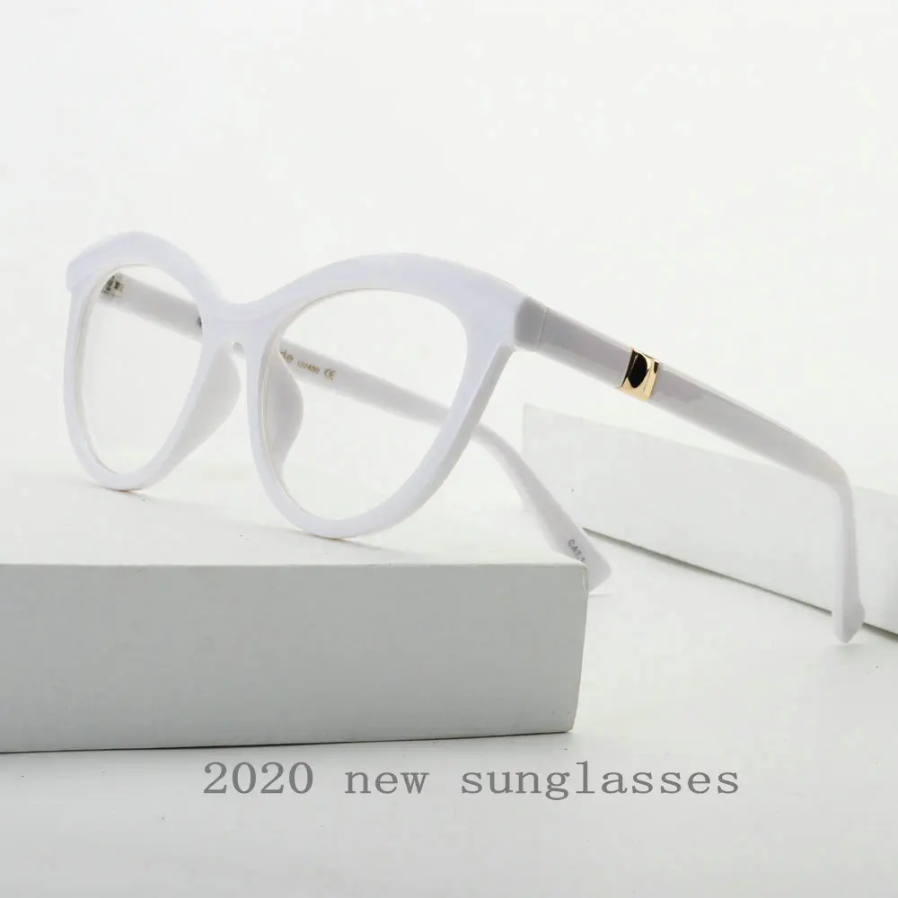 Новые женские маленькие очки с кошачьей оправой, женские брендовые дизайнерские негабаритные женские белые солнцезащитные очки с кошачьим принтом, очки для мужчин и женщин NX