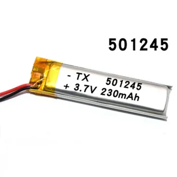

501245 3.7V 230mAh 051245 Lithium Polymer Li-Po li ion Rechargeable Battery cells For Mp3 MP4 MP5 GPS mobile bluetooth