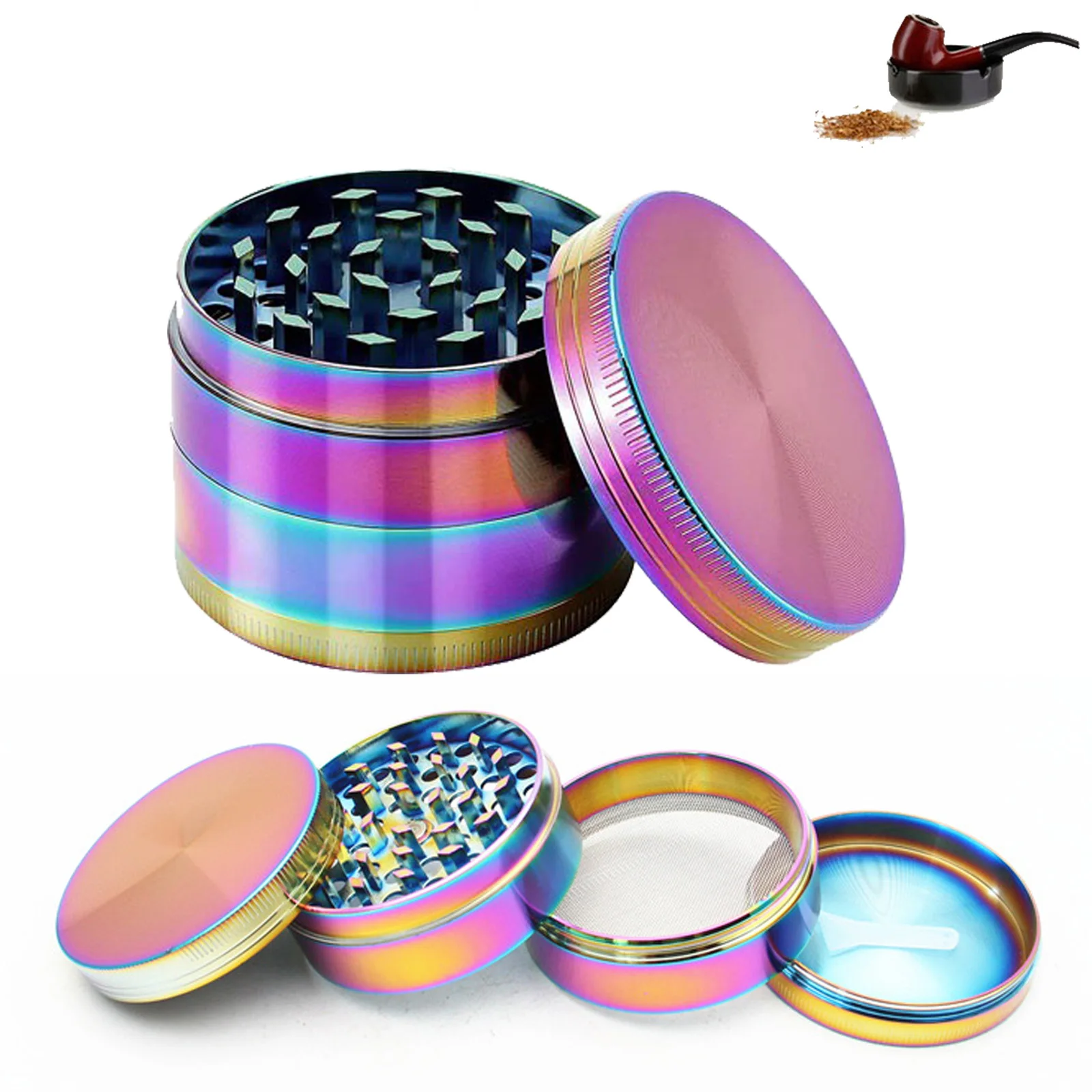 Anace Herb Grinder 4 Layer 2" Metal Herb Grinder Zinc Alloy Grinder