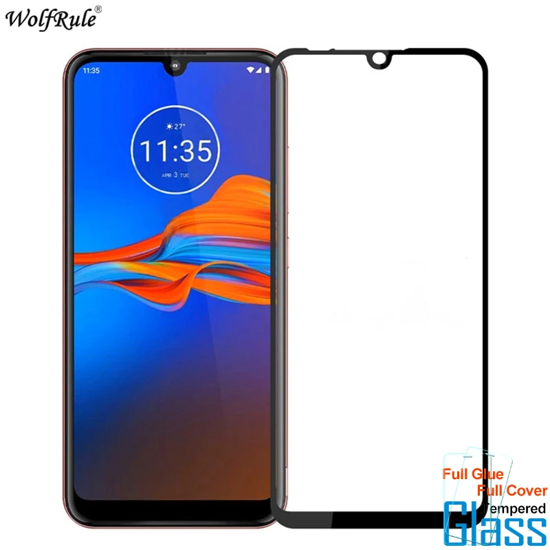 2 шт. Защитное стекло для Motorola Moto E6 Plus закаленное с полным покрытием пленка