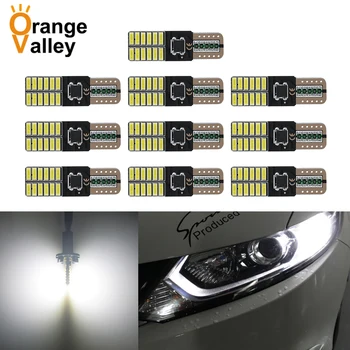 

10PCS W5W T10 Led 168 194 LED Bulb 24 SMD Car Side Marker Light License Plate Lamp White DC 12V 6000K