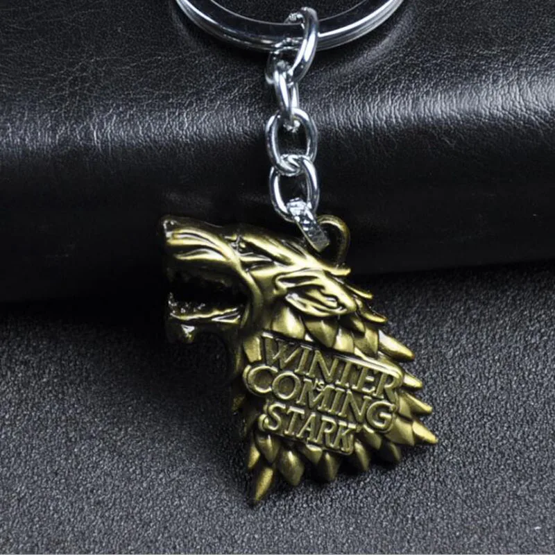 A golden 20 шт./лот, модный брелок в стиле аниме, Игра престолов, брелок для мужчин, брелок, брелок для автомобиля, брелок для ключей, chaviro, ювелирные изделия для мужчин - Цвет: A golden
