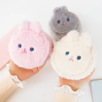 

Portable Plush Rabbit Jewelry Bag 3 Colors Fleece Handbag Storage Bag Gift Home Storage Organization for Women Girls Kids
