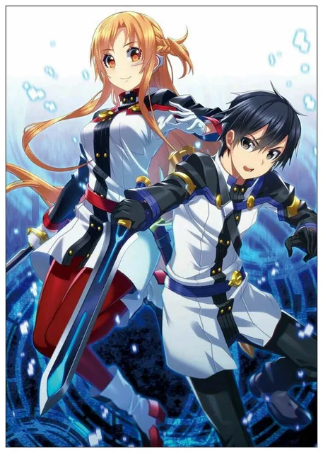 Custom Canvas Art Sword Art Poster Sword Art Online Game Wall