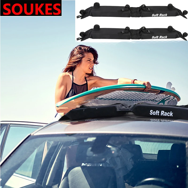 Carry Load 60kg Car Soft Roof Rack Outdoor Luggage Carry For Hyundai Creta Tucson VW Golf 6 7 GTI Kia Ceed Rio Sportage