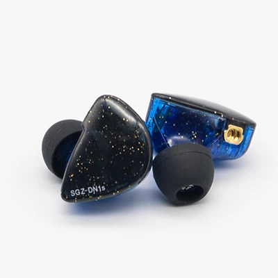 BGVP HIFI гибридные наушники DN1S MMCX Съемная Интерфейс уравновешенного якоря Динамический драйвер IEMs смоленая оболочка многоцветный с кабелем - Цвет: Blue Black