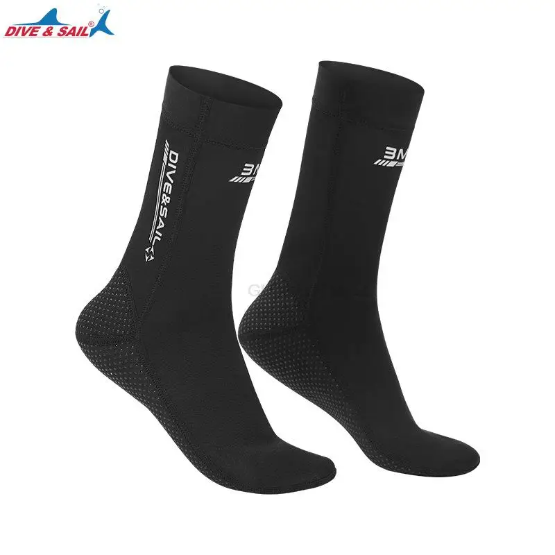 1 Pair 3mm Neoprene Diving Socks Shoes Wetsuit Shoes Warming Snorkeling Diving Surfing Socks Water Boots Non-slip Beach Boots 3