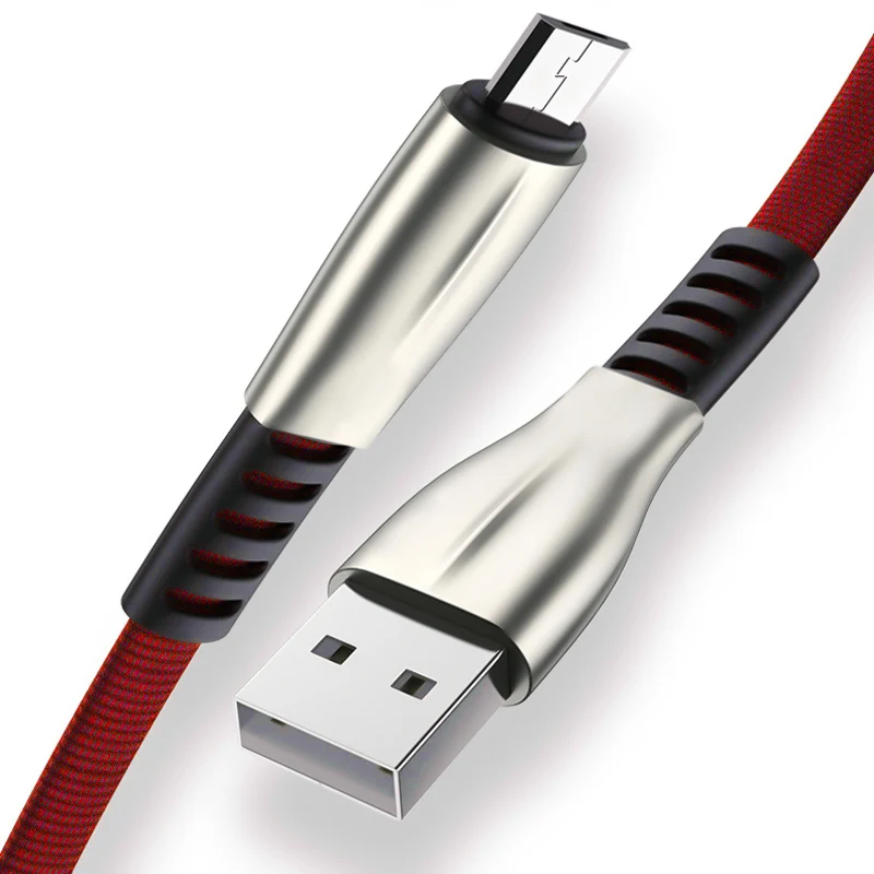 Красный Кабель Micro USB 3,0 быстрое зарядное устройство для samsung S7 Android Microusb мобильный телефон 3A USB кабель для передачи данных для Xiaomi Redmi Note 5 Pro Кабель - Цвет: Красный