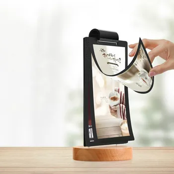 

A5 Double Side Countertop Page Turning Table Menu Paper Poster Display Stand Acrylic Price Label Sign Holder Acrylic Photo Frame