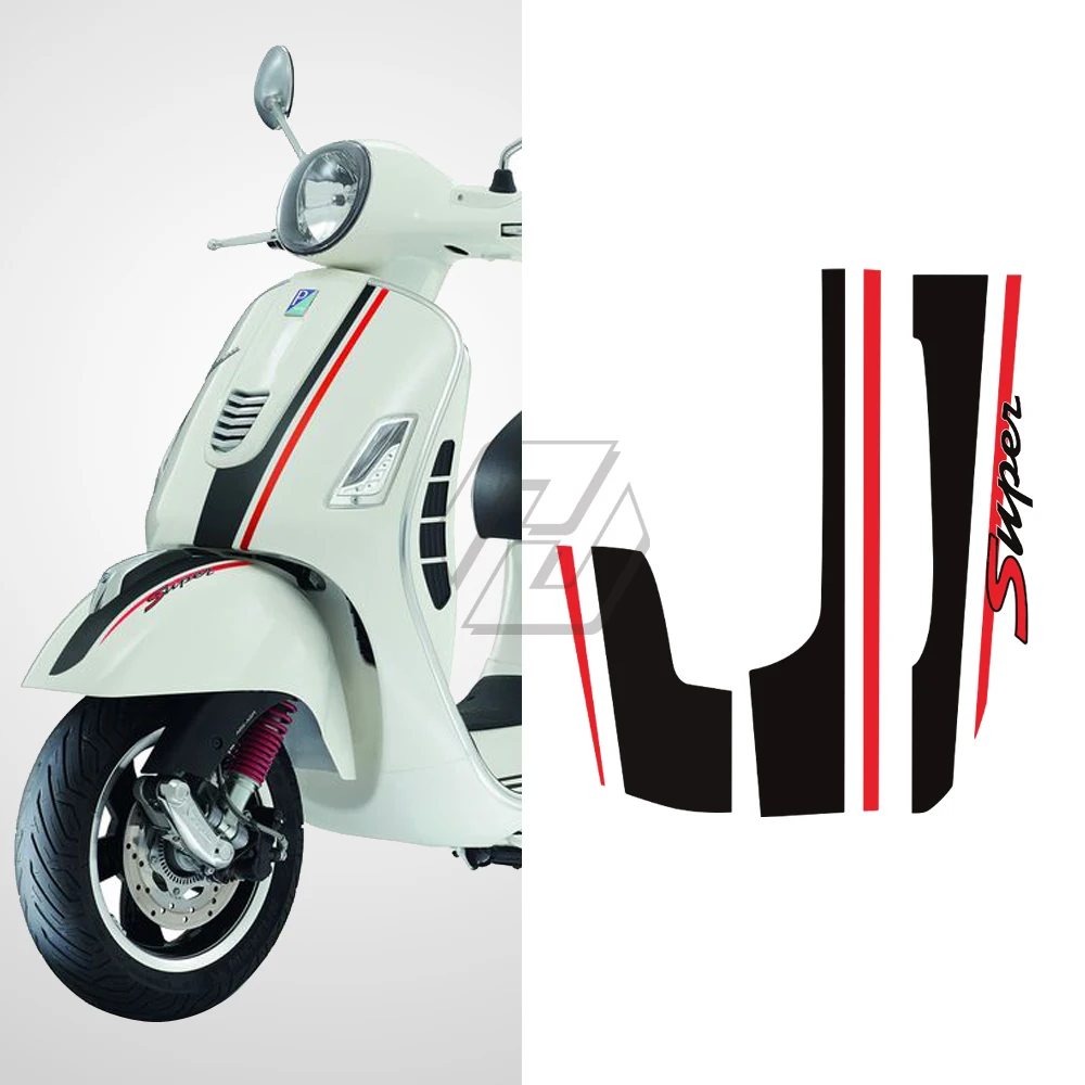 Motorcycle Front Frame Decals Kit Case for Piaggio Vespa GTV GTS 250 300  300ie Super|Decals \u0026 Stickers| - AliExpress