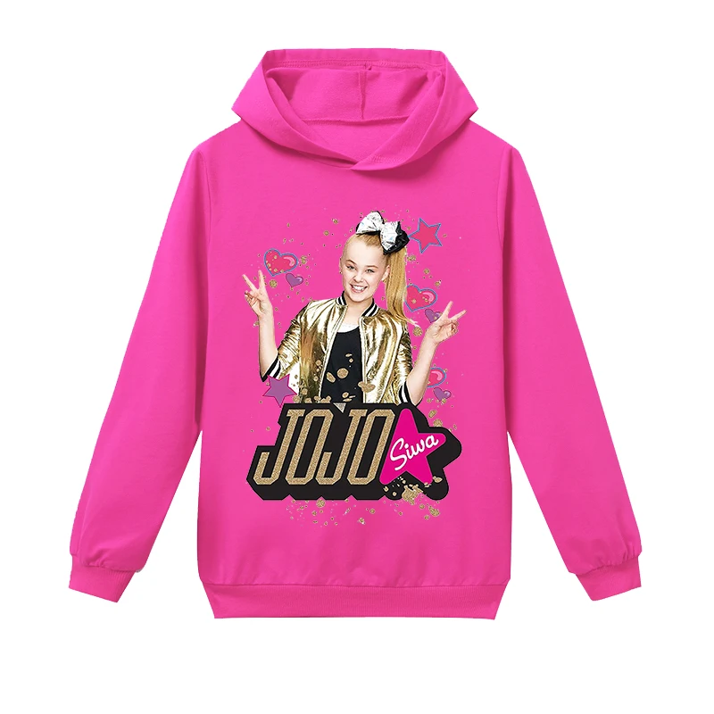 Новинка года; футболка Jojo Siwa детская одежда хлопковая футболка с короткими рукавами для девочек топы; футболки; Повседневные детские толстовки с капюшоном; брюки; Рождество