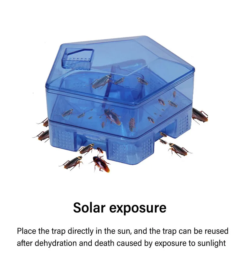 Пятое обновление безопасный эффективный многоразовый эффективная ловушка для тараканов/коробка тараканов захват нетоксичный эко для Дом Офис Кухня