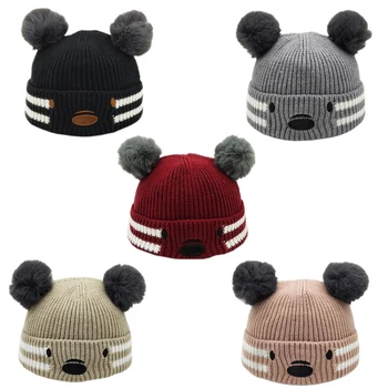 

0-2Y Toddler Infant Baby Girls Caps Baby Hat Cotton Beanie Cap Warm Cartoon Boys Knitted Hats Kids Hats baby cap