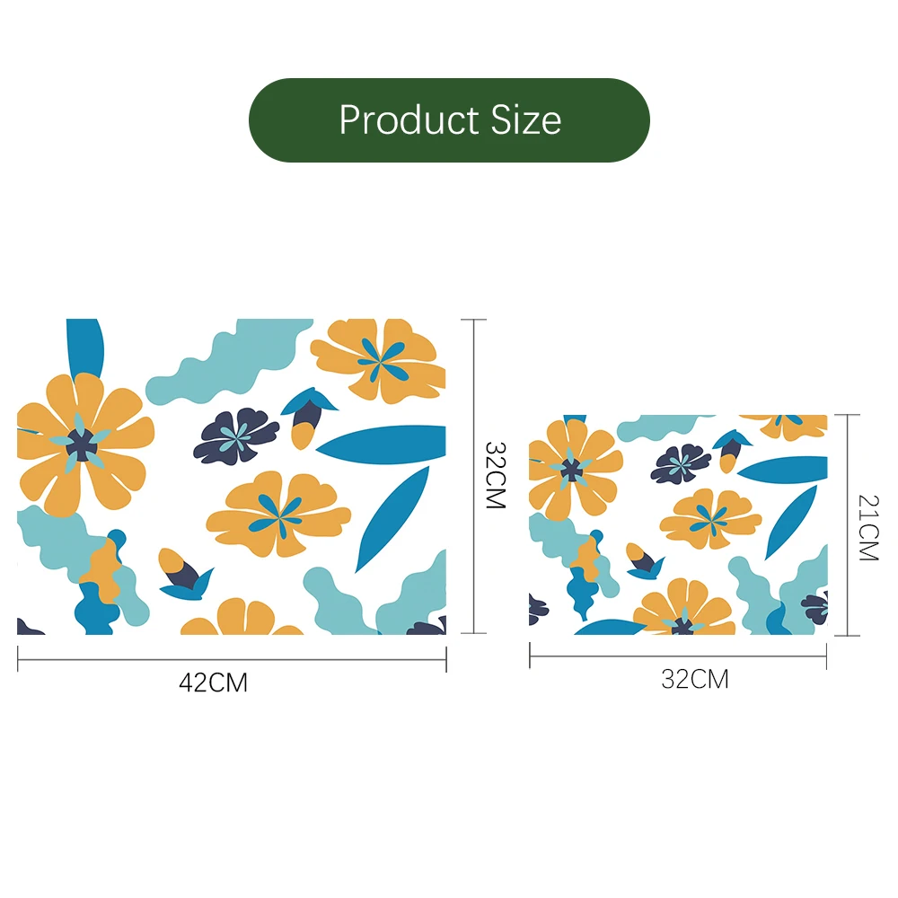 TTLIFE Flower Pattern Placemat for Dining Table Bowl Cup Pads Durable Drink Coasters Tea Party Decorations Kitchen Accessories