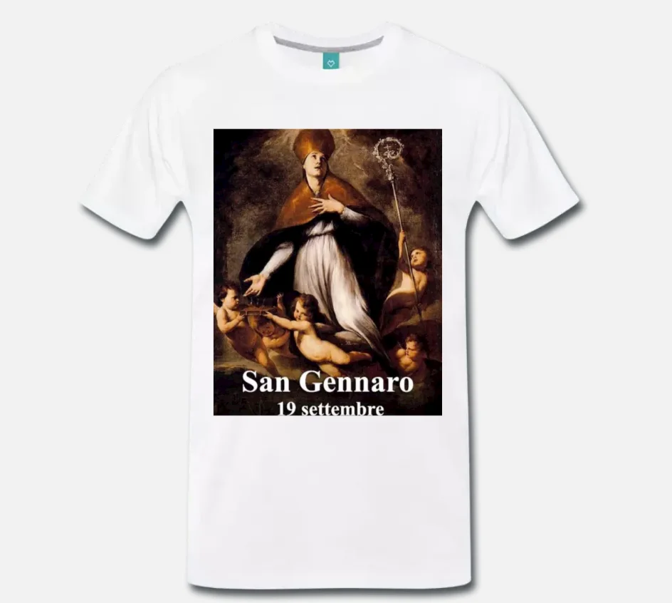 T-SHIRT SAN GENNARO PATRONO NAPOLI MIRACOLO SANGUE JANUARIUS 4 |