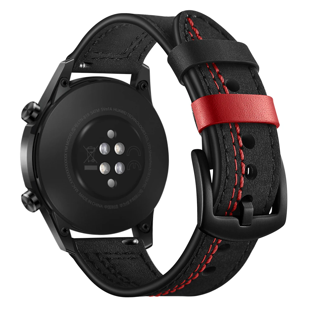 Кожаный ремешок для часов Huawei GT 2 для Samsung Gear S3 Frontier band 22 мм ремешок для часов GT2 3 22 46 мм браслет Galaxy watch 46 мм ремешок Кожаный ремешок для часов Huawei GT 2 для Samsung Gear S3 Frontier band 22 мм ремешок для часов GT2 3 22 46 мм браслет Galaxy watch 46 мм ремешок