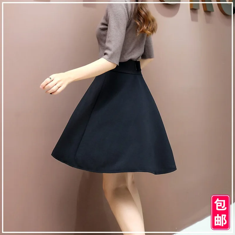 

Skirt 2018 Autumn And Winter New Style Versatile Skirt Japanese Style Hipster Slimming Large Size High-waisted Short Skirt