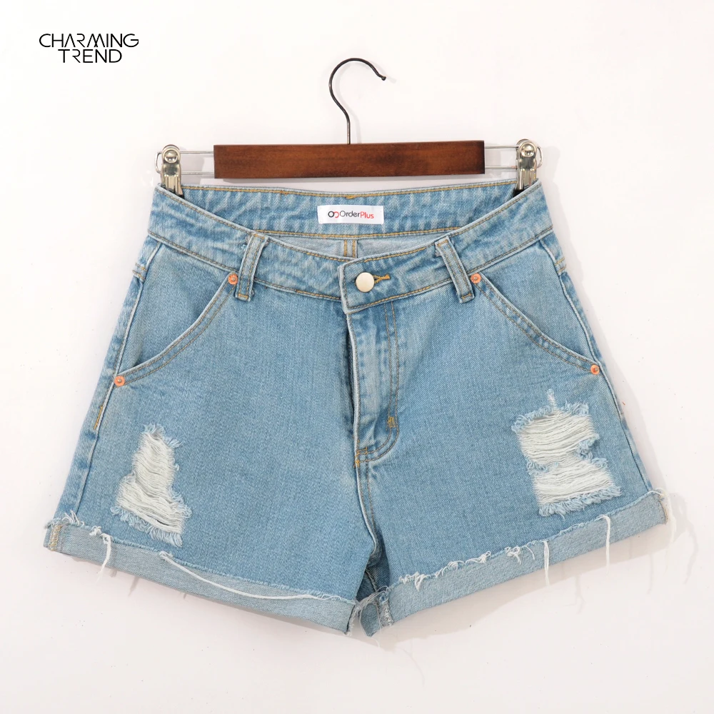 2021Summer Hot Shorts Women Jeans all-match Ripped Denim Shorts Fashion Sexy Female Shorts Jeans Shorts Women Shorts Sexy Skinny athletic shorts