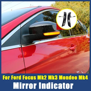 Image 1 - Ford Focus 2 için 3 Mk2 Mk3 Mondeo Mk4 LED dinamik dönüş sinyal ışığı yan kanat dikiz aynası göstergesi flaşör işık 2 adet