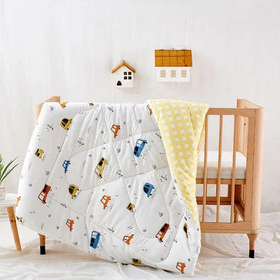 Baby Bed Quilt 120*150cm Toddler Bedding Set Comfy Warm Blanket Kindergarten Boys Girl Cotton Blanket Children Cotton Bed Linen
