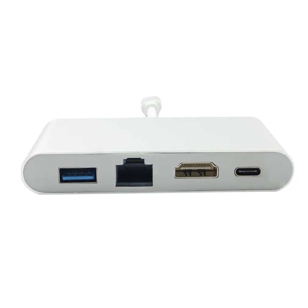 Новейший тип-c к HDMI 4K Gigabit Ethernet RJ45 порт USB 3,0 USB-C адаптер сетевой карты зарядки конвертер хаб расширения/сплиттер