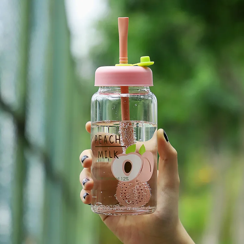 Силиконовые стеклянные бутылки дружественная бутылка для воды милая креативная