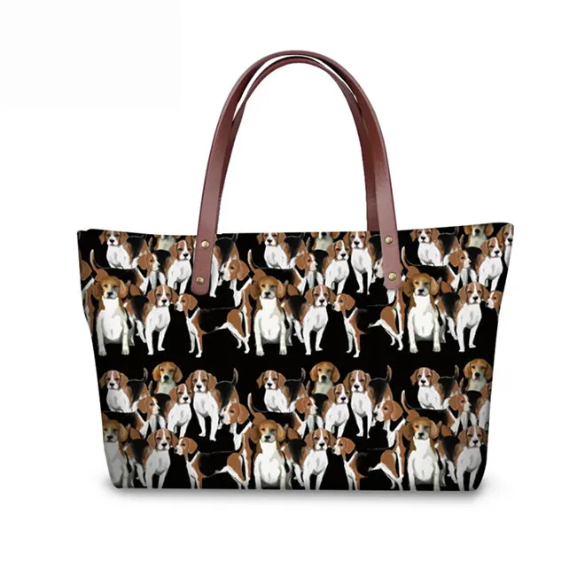 FORUDESIGNS/женские сумки с принтом таксы и собаки, сумки с верхней ручкой, роскошные сумки, женские сумки, дизайнерские женские пляжные сумки - Цвет: ZJZ033AL