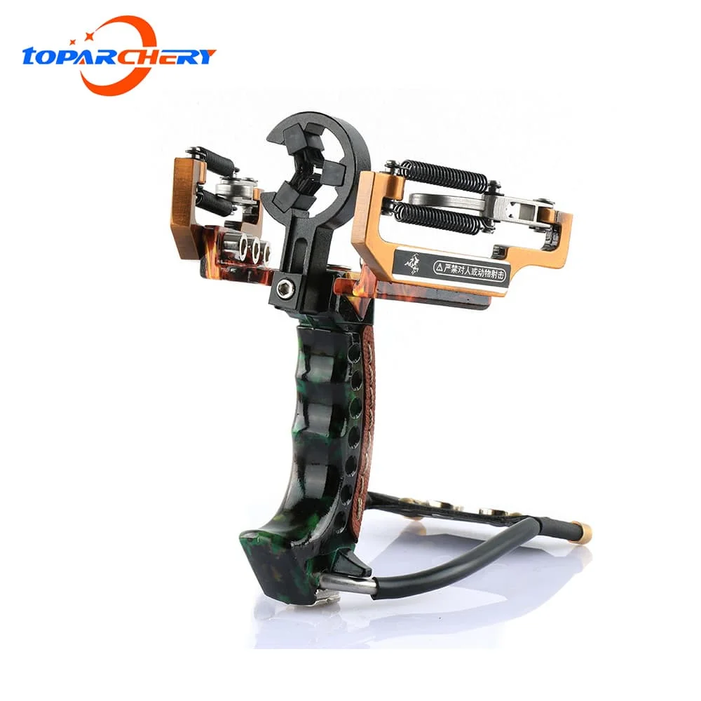 High-Velocity Alloy Microfibre Leather Fishing Slingshot with Wrist Rest: Ideal for Outdoor Hunting and Fishing Catapult Description Image.This Product Can Be Found With The Tag Names Colorful Shooting, Compact Paintballs, Interactive Sports & Entertainment