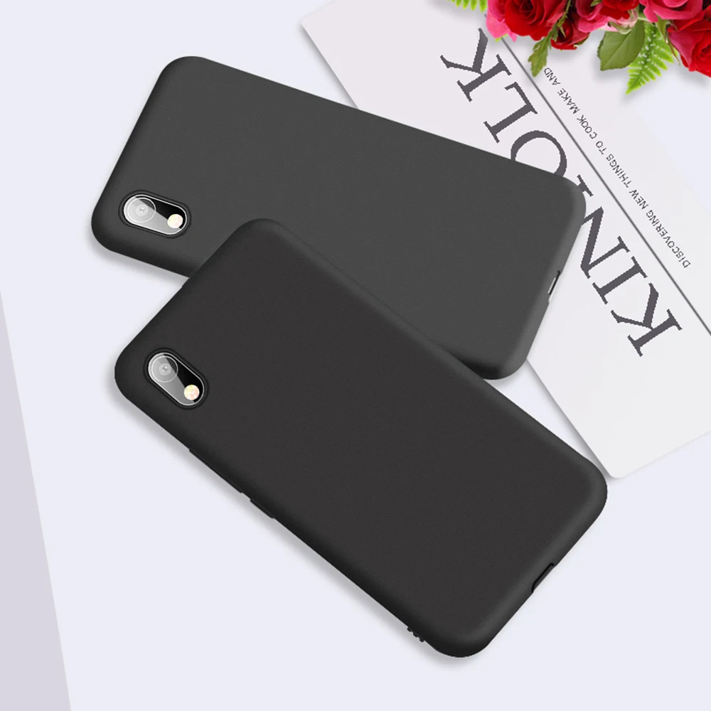 Redmi 8 8A New Silicone Black Case For Xiaomi 7 7A on the for A Soft Touch Matte Light Slim Cover Shell | Мобильные телефоны и