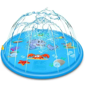

Children's Sprinkler Splash Board Inflatable Outdoor Water Cushion Toy Wading Pool 170cm Children's Summer Toys