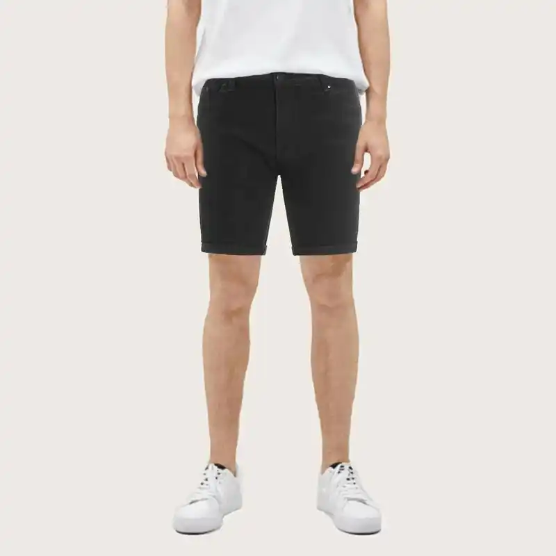 mens black denim jean shorts