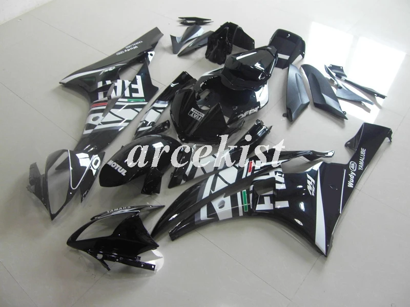 Литьевая Форма ABS мотоцикл Полный обтекатели комплект для YAMAHA YZF-R6 2006 2007 06 07 R6 обтекатель набор Белый Черный