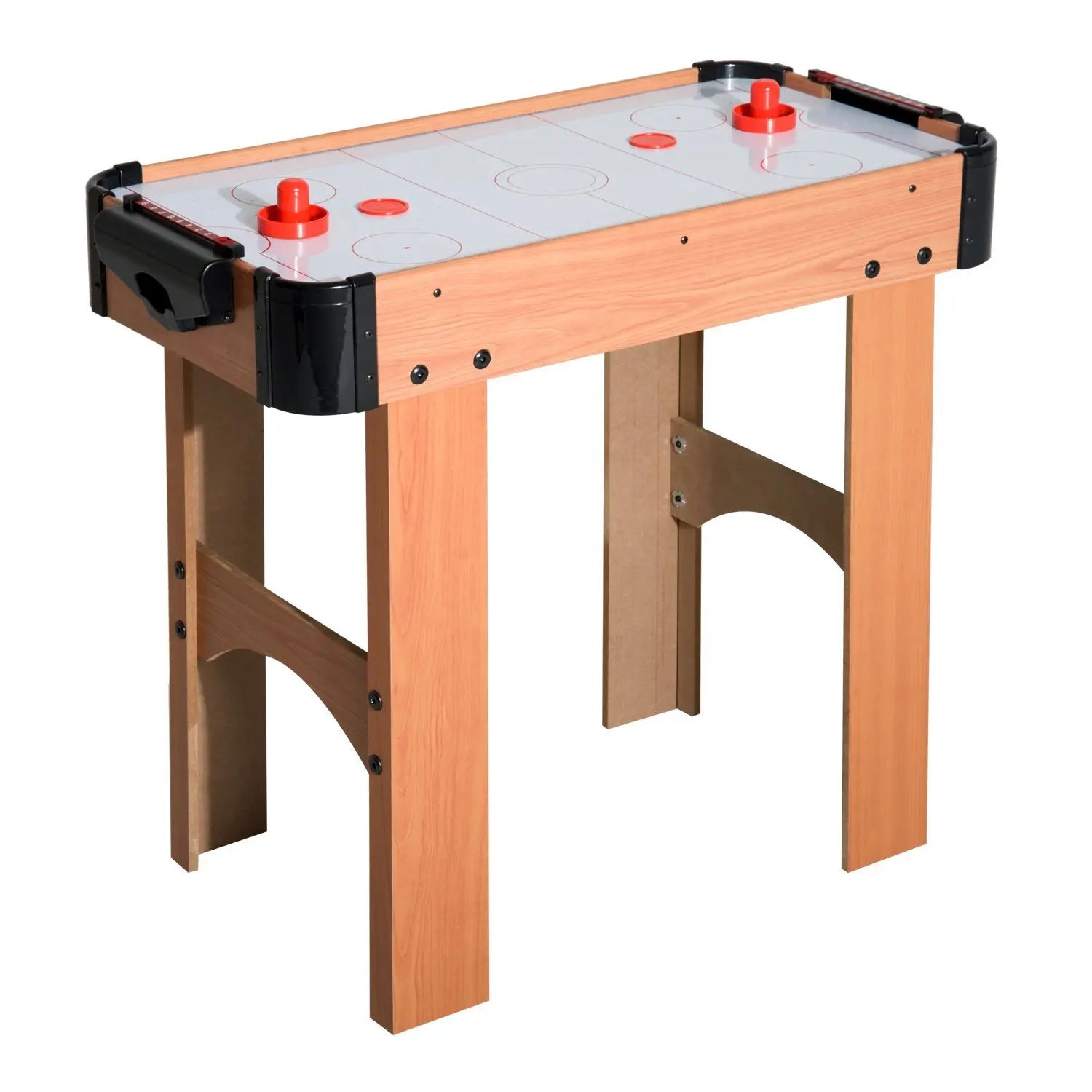 Air Hockey Juego de Mesa de Madera con Ventilador 2 Discos y 2