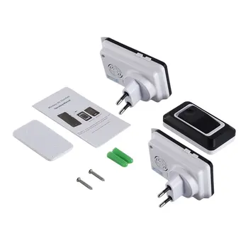 

Wireless Doorbell Portable Digital Cordless Door-Bell Kit Waterproof 1000ft/ 300m Range with Plug-in Receivers EU Type