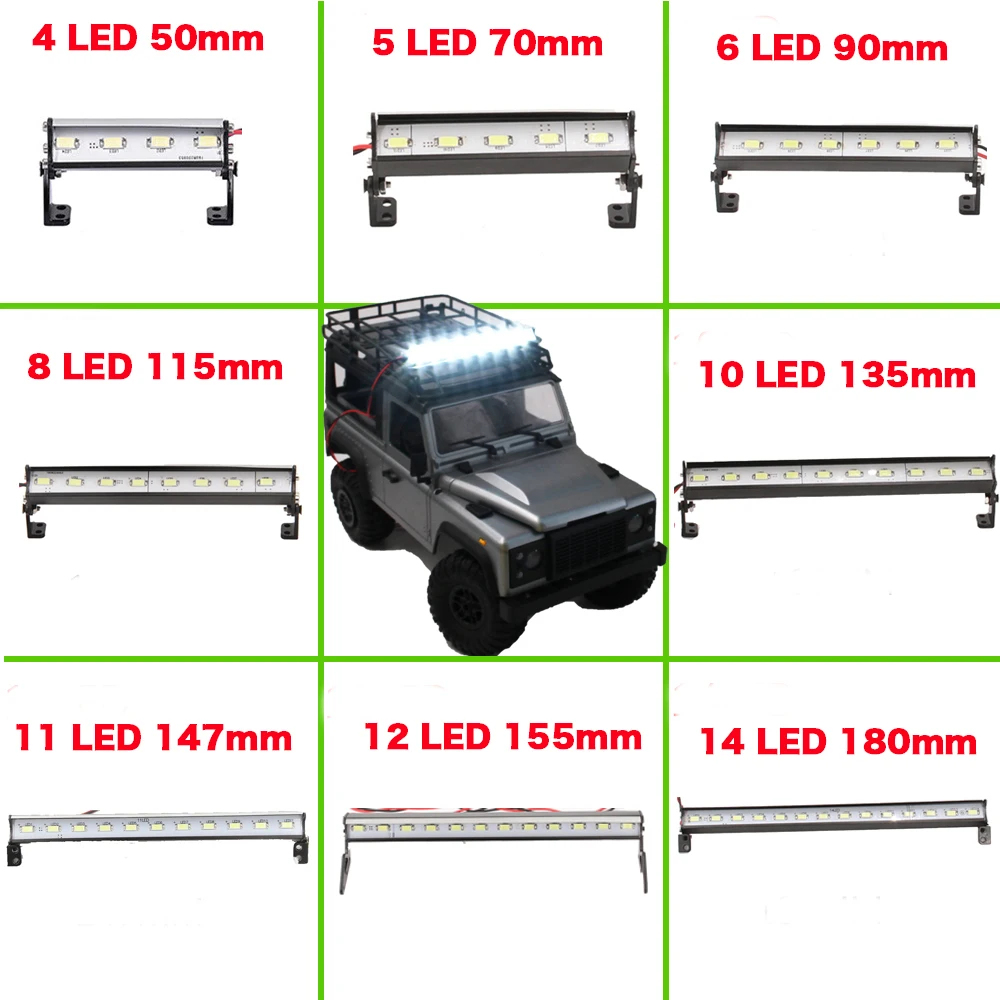 Axial Jeep Wrangler Lights Rc Crawler Led Light Bar 1 10 Crawler