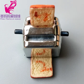

1/6 BJD doll house accessories mini toaster birthday cake milk tea cola cookies butter bread for barbie doll