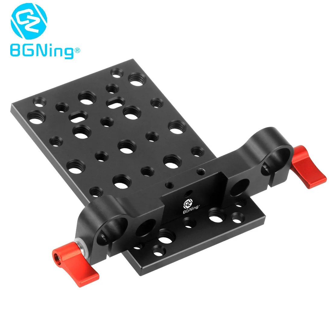 Bgning Tripod Mounting Plate Rail For 19mm Conduit Mounting Interface Board Holder With 1/4 Inch