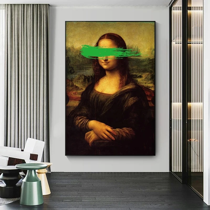 Mona Lisa by Leonardo da Vinci Reproduction Famous Oil Painting on Canvas Art Posters and Prints Wall Picture for Living Room | Дом и сад