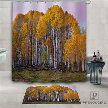 

Custom forest (1) Waterproof Shower Curtain Doormat Home Bath Bathroom Polyester Fabric Multi Sizes#2019-1-05-15