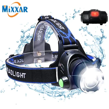 

ZK20 Dropshipping Led Headlamp Zoomable Headlight Waterproof Head Torch T6 6000LM flashlight Headlamp Hunt Light Stock in US,RU