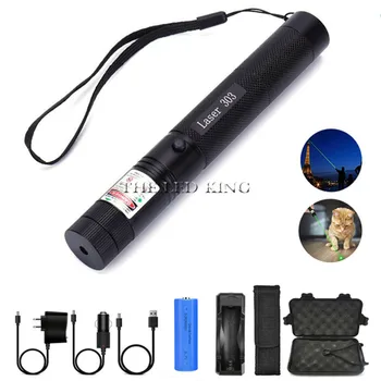 

Green Laser pointer High Power Visible Beam with Adjustable Focus Laser 303 Visible Green Light laser Beam 18650 Battery