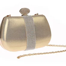 Для женщин вечерняя сумочка; BS010 клатч со стразами вечерняя сумочка; BS010 s цвет серебристый, Золотой одноцветное Цвет полный горный хрусталь Мини цепи мешок для вечерние свадебные WY203