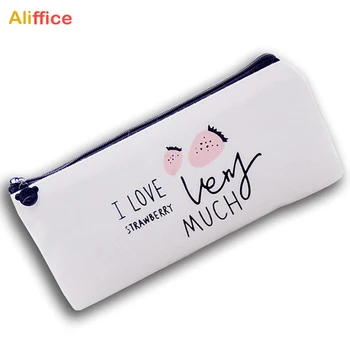

Pencil Case Creativity Pastoral Cute Pen Makeup Bag Durable and Premium Canvas Material Large Capacity Set of 4 Packs