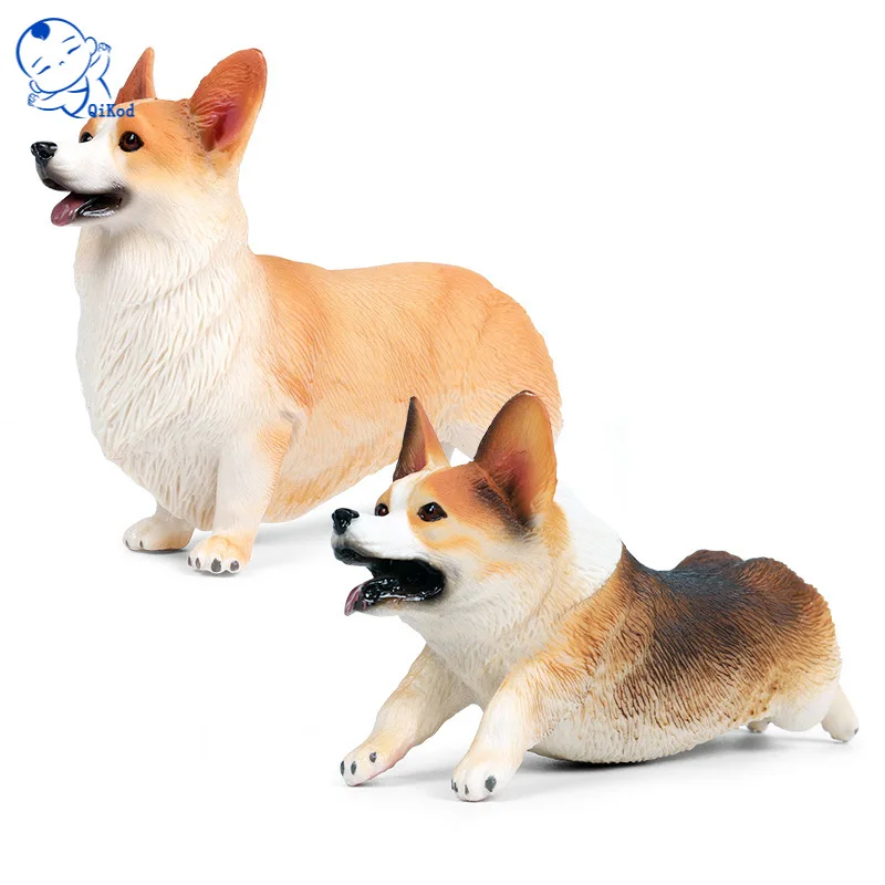 New Children's Toy Solid Simulation Animal Model Dog Corgi Pet Static Decoration | Игрушки и хобби