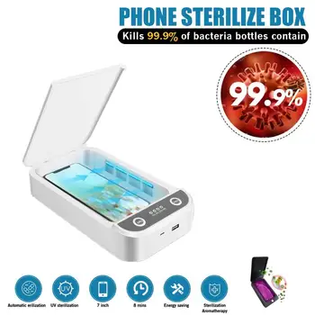 

Portable Phone UV Sterilizer Box Jewelry Phones Mask Key Watch Cleaner Personal Sanitizer Disinfection Cabinet Esterilizador