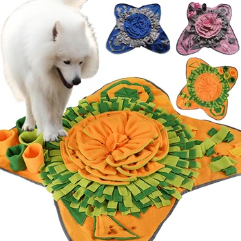

Interactive Pet Dog Toy Round Pet Sniff Pad Washable Training Blanket Feeding Pad Stitching Dog Toy Anti-Feeding Pet Bowl Supply