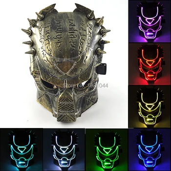 

New Remote Control LED Mask Light up Flashing Costume Mask Horror Clown Mask Halloween Scary Theme Party Mask Decorations