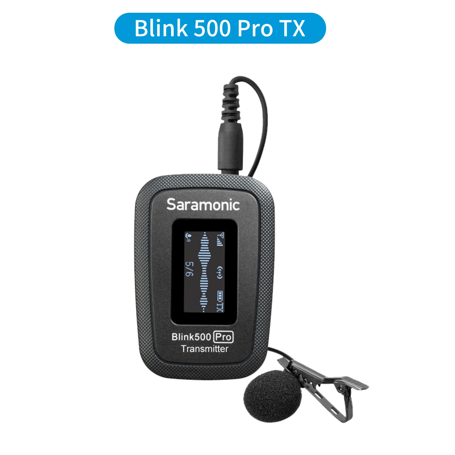 Saramonic Blink500 Pro TX 2.4GHz Wireless Transmitter for Blink500 Pro Receiver built-in Mic and 3.5mm Mic/Line input