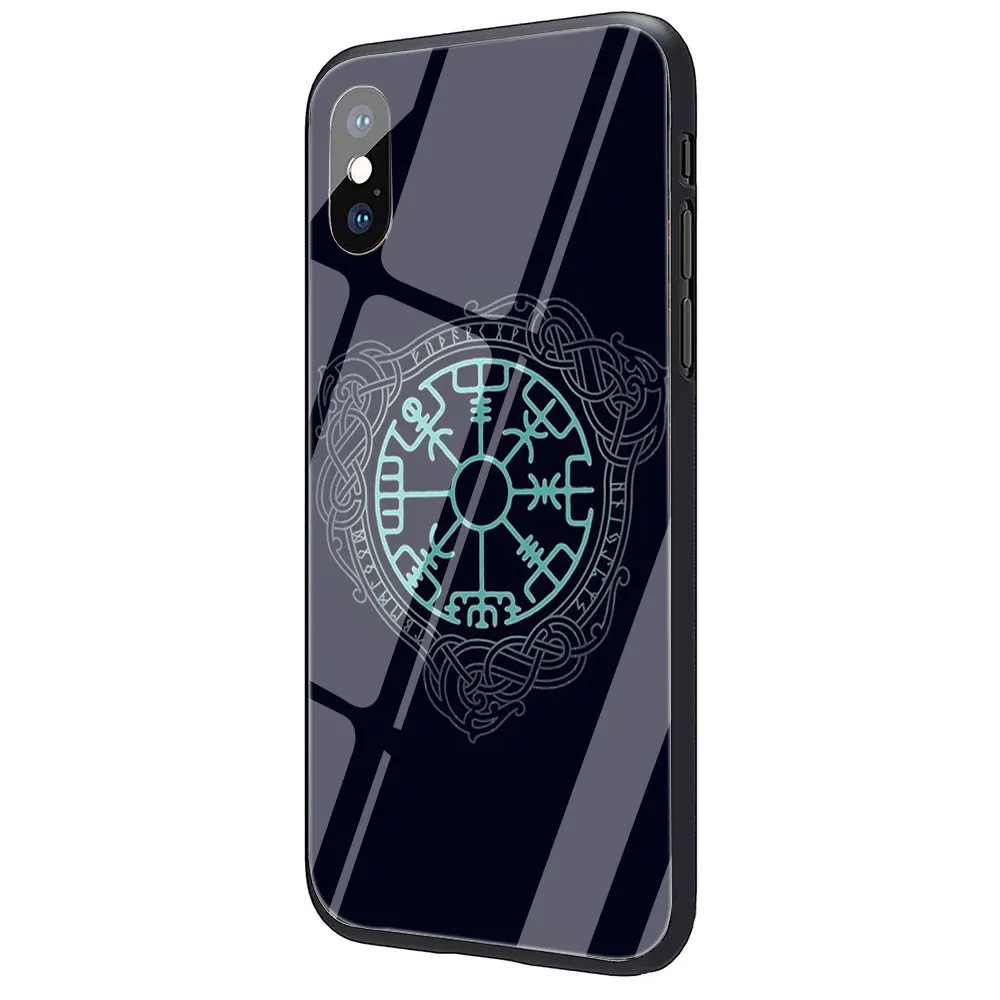 G4 EWAU Viking Vegvisir Odin Скандинавское закаленное стекло чехол для телефона iPhone 11 Pro 6 6S Plus 7 8 Plus X XS XR XS Max - Цвет: G4