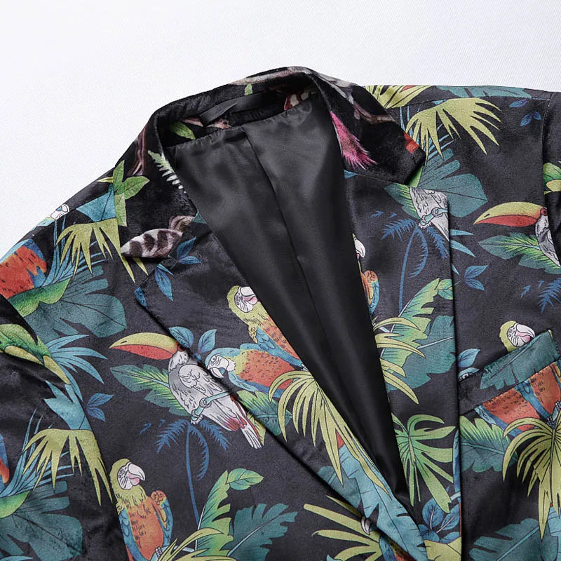 2019 Men's Printed Suit High Quality Business Casual Fashion Trend Men's Suit Party Party Men's blazer 2019 Men's Printed Suit High Quality Business Casual Fashion Trend Men's Suit Party Party Men's blazer